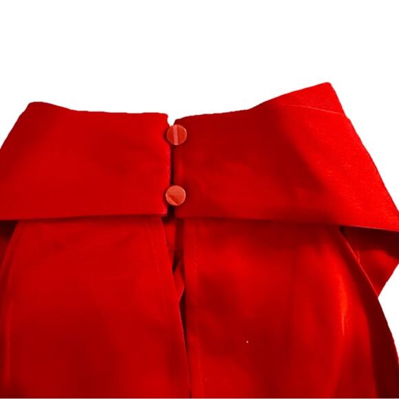 Worthington Women’s Hot Cayenne Red Halter Neck Sleeveless Blouse Sz Large NWT - Picture 4 of 6